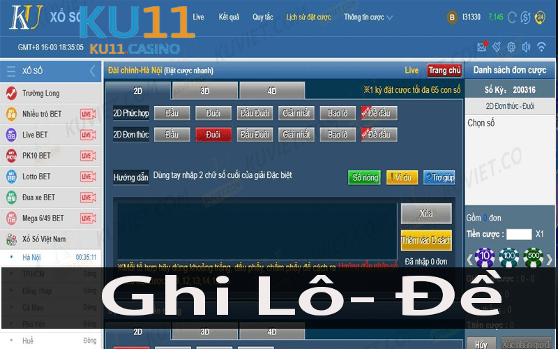 Ghi lô đề bằng máy tính