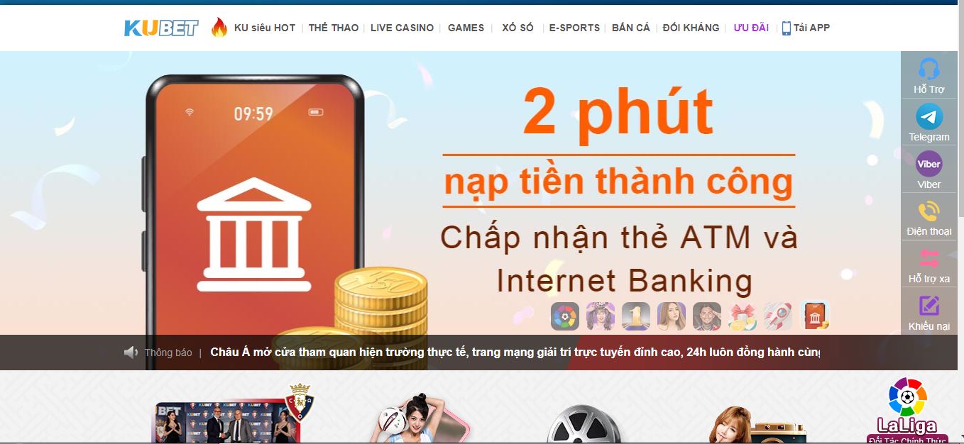 Giao diện đăng nhập tại nhà cái KU191 thuận tiện